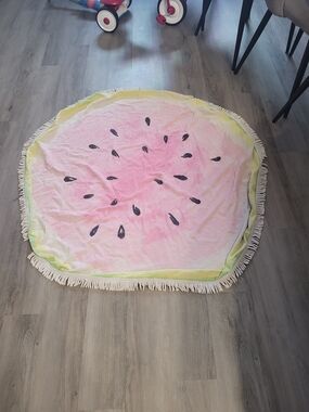 Cotton On Watermelon Print Fringe Beach Towel